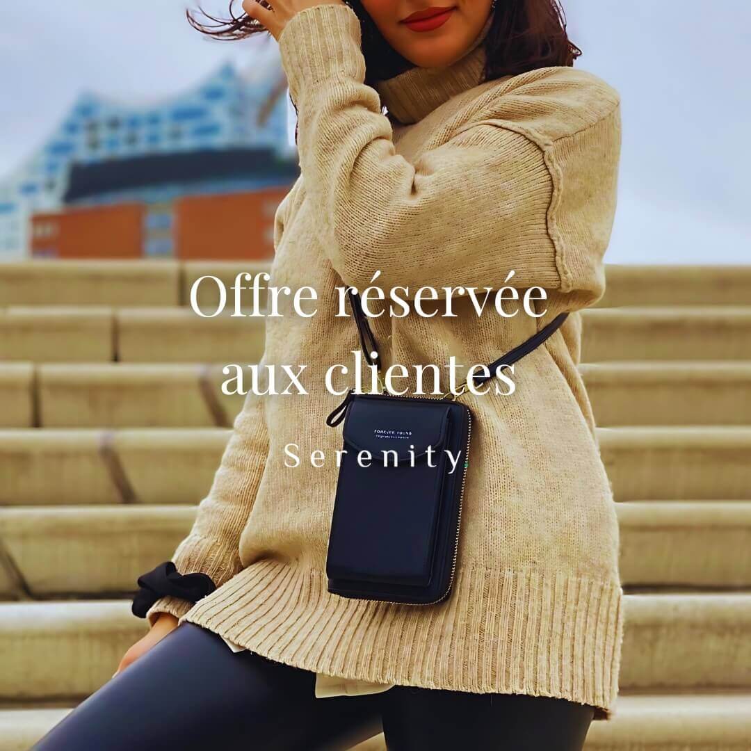 Le Serenity’Bag édition VIP réservé aux clientes Serenity, un sac à main pour femme pratique, classe et glamour qui permet d'avoir un sac léger au quotidien pour y ranger toutes nos affaires essentielles.