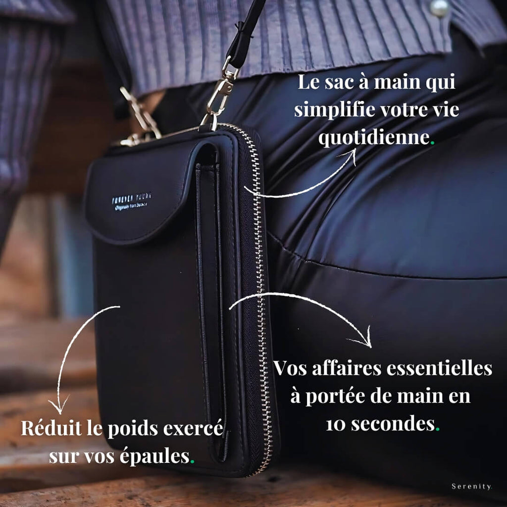 Le Serenity’Bag est le sac à main pour femme idéal : léger, fonctionnel et pensé pour vous accompagner partout. Son design épuré et intemporel s’harmonise avec toutes vos tenues, du look casual aux tenues les plus élégantes. Un allié de style qui allie confort et raffinement, sans jamais faire de compromis.